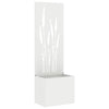 VidaXL brise-vue de jardin chantourné blanc 50 x 140 cm acier laminé à froid