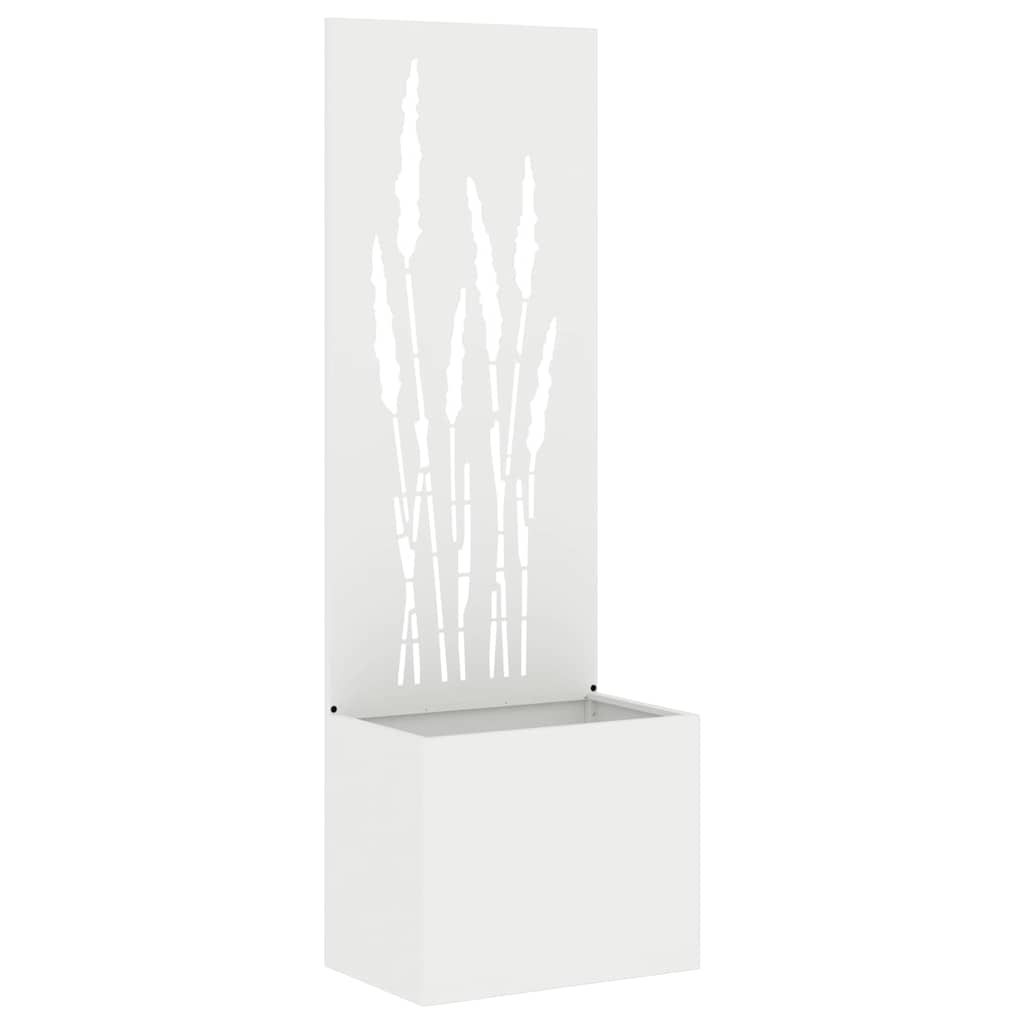 VidaXL brise-vue de jardin chantourné blanc 50 x 140 cm acier laminé à froid
