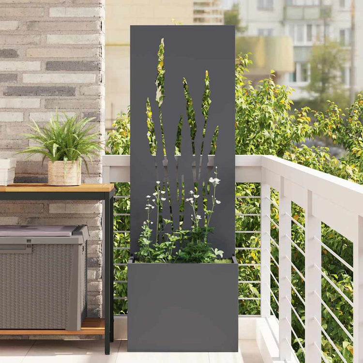Vidaxxl brise-vue de jardin anthracite 50 x 140 cm acier laminé à froid