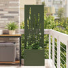 Vidaxxl brise-vue de jardin vert olive 50 x 140 cm acier laminé à froid