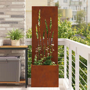 Vidaxxl brise-vue de jardin chantourné rouillé 50 x 140 cm acier corten - afbeelding 1