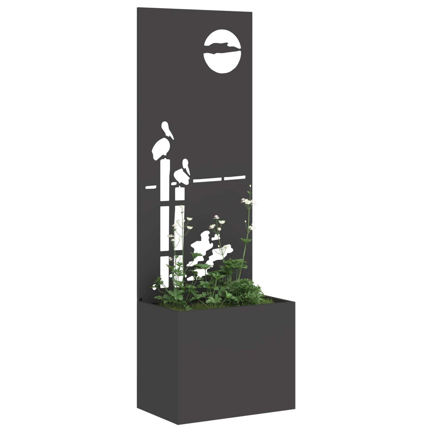 Vidaxxl brise-vue de jardin noir 50 x 32 x 150 cm acier laminé à froid