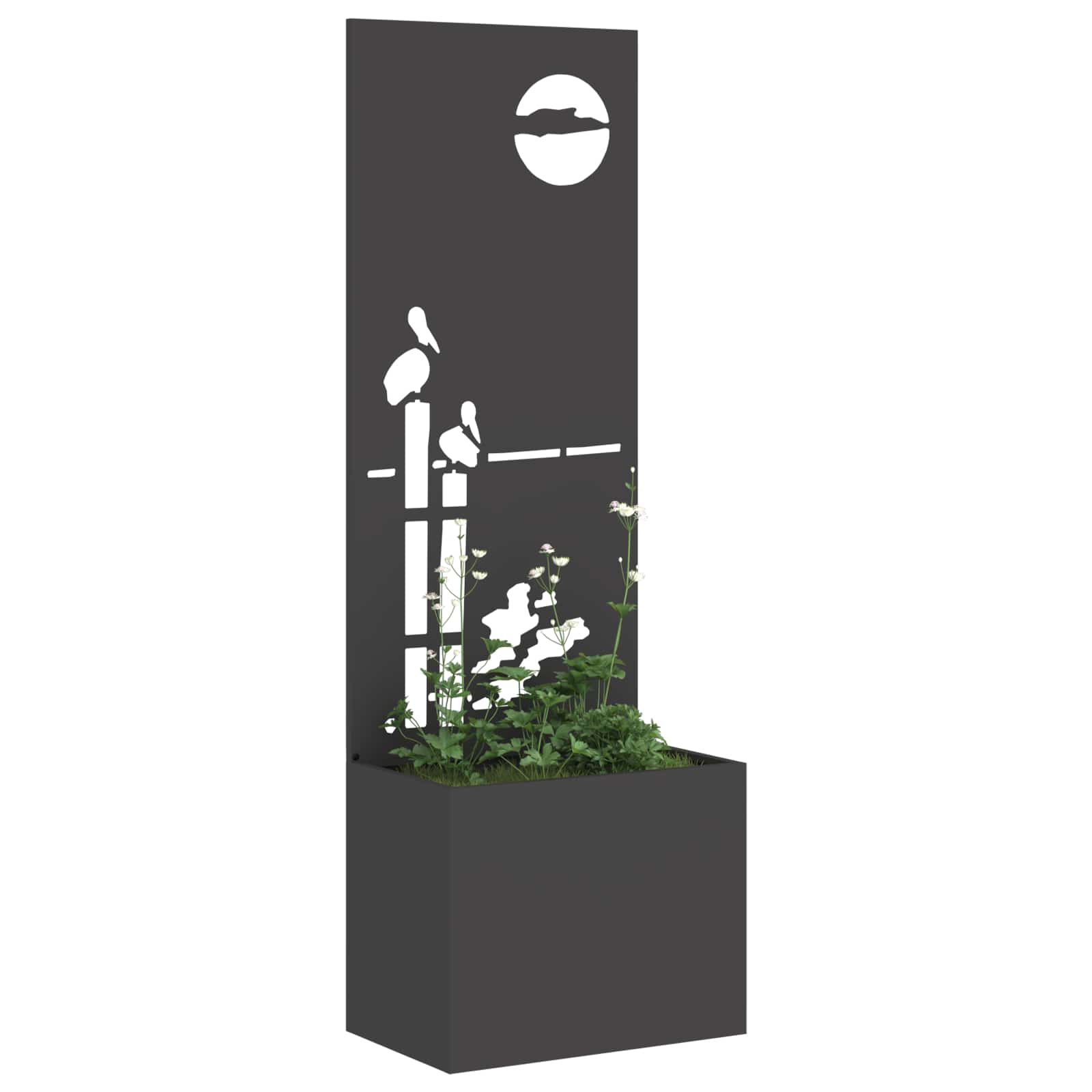 Vidaxxl brise-vue de jardin noir 50 x 32 x 150 cm acier laminé à froid