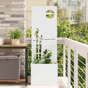VidaXL brise-vue de jardin chantourné blanc 50 x 140 cm acier laminé à froid - afbeelding 1