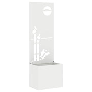 VidaXL brise-vue de jardin chantourné blanc 50 x 140 cm acier laminé à froid - afbeelding 2