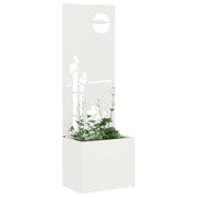VidaXL brise-vue de jardin chantourné blanc 50 x 140 cm acier laminé à froid - afbeelding 3