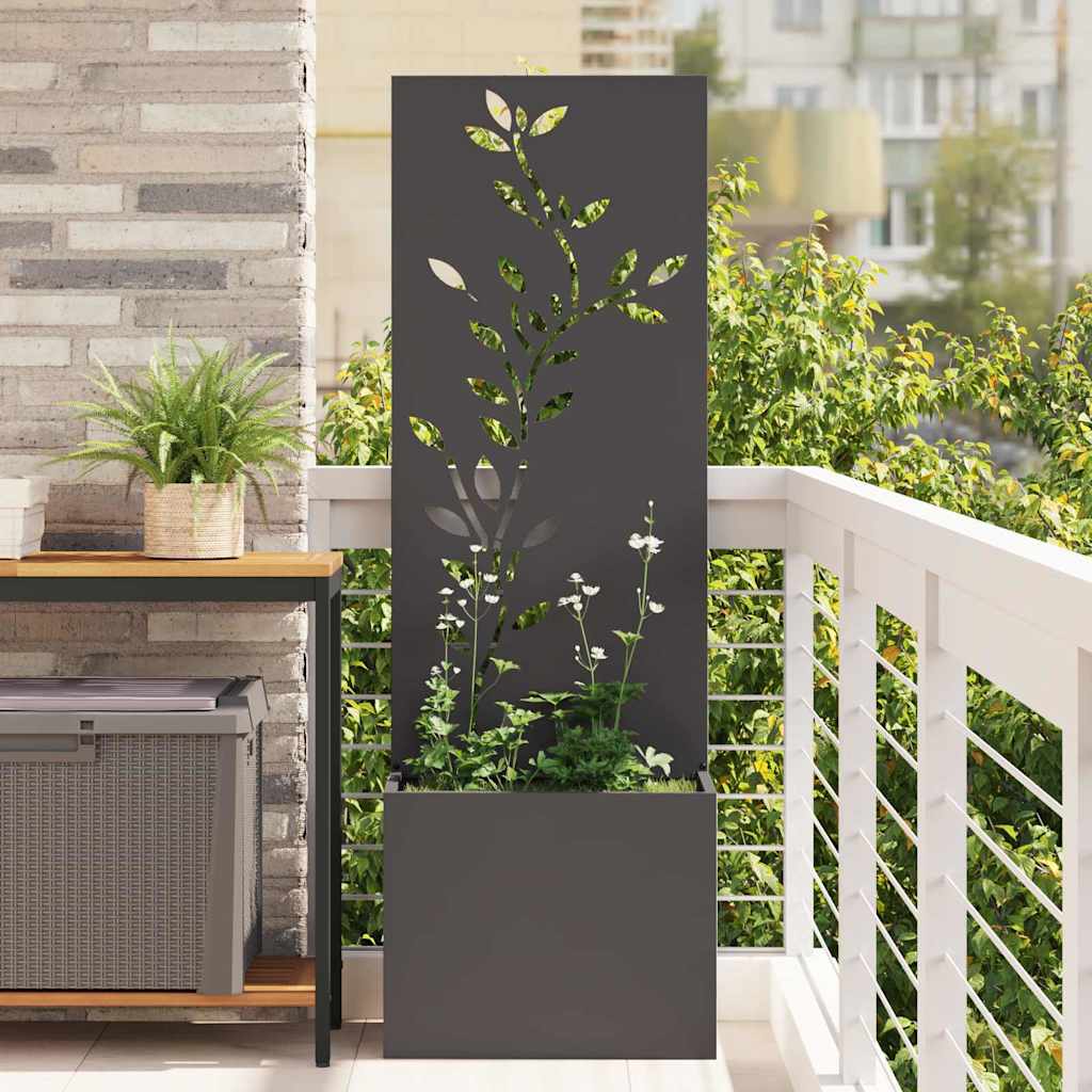 Vidaxxl brise-vue de jardin noir 50 x 32 x 150 cm acier laminé à froid