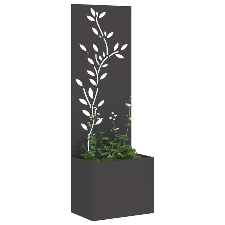 Vidaxxl brise-vue de jardin noir 50 x 32 x 150 cm acier laminé à froid