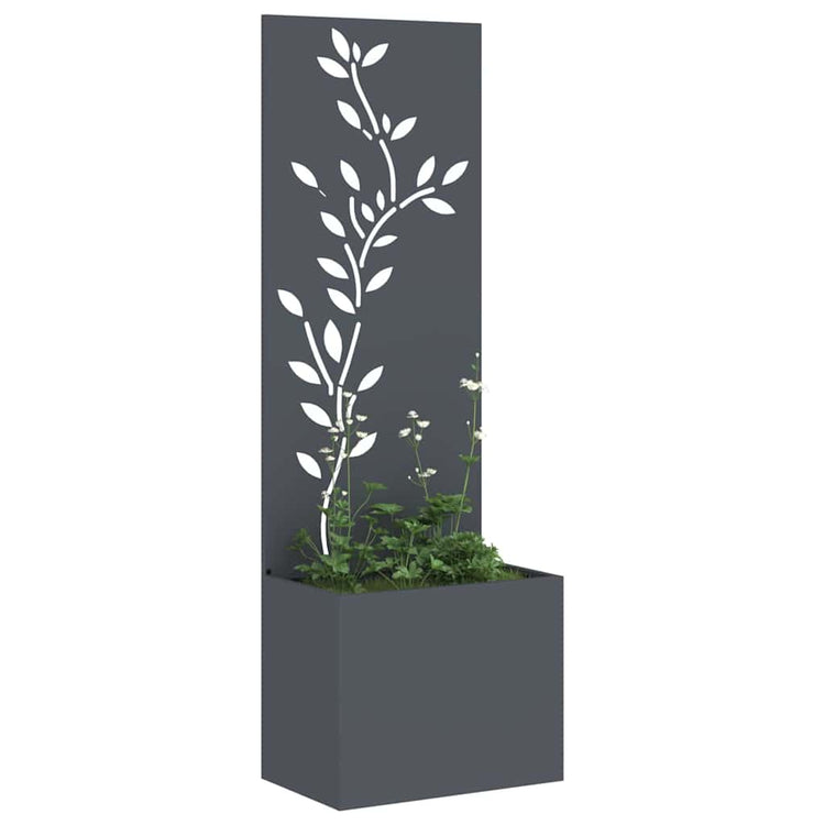VidaXL brise-vue de jardin fleurs anthracite 50 x 32 x 150 cm