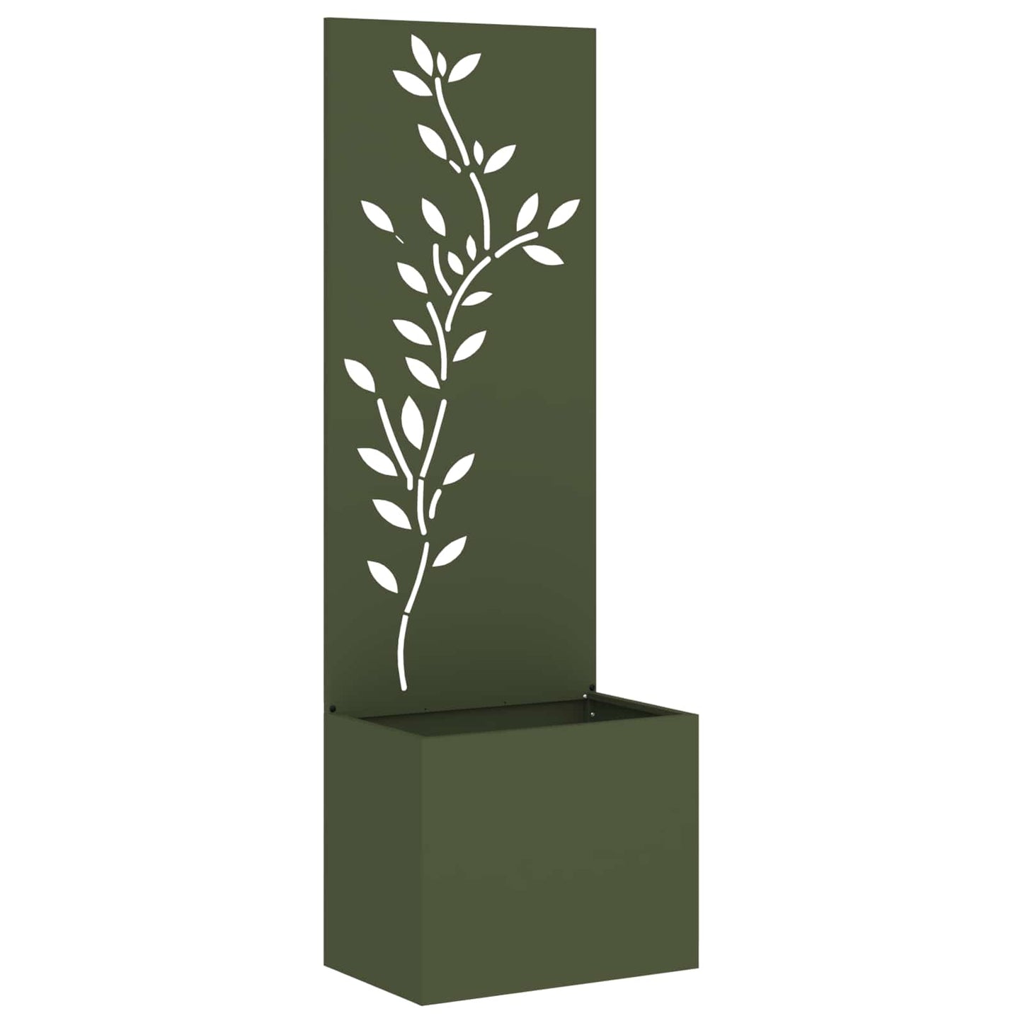Vidaxxl brise-vue de jardin vert olive 50 x 140 cm acier laminé à froid