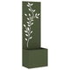 Vidaxxl brise-vue de jardin vert olive 50 x 140 cm acier laminé à froid