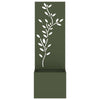 Vidaxxl brise-vue de jardin vert olive 50 x 140 cm acier laminé à froid