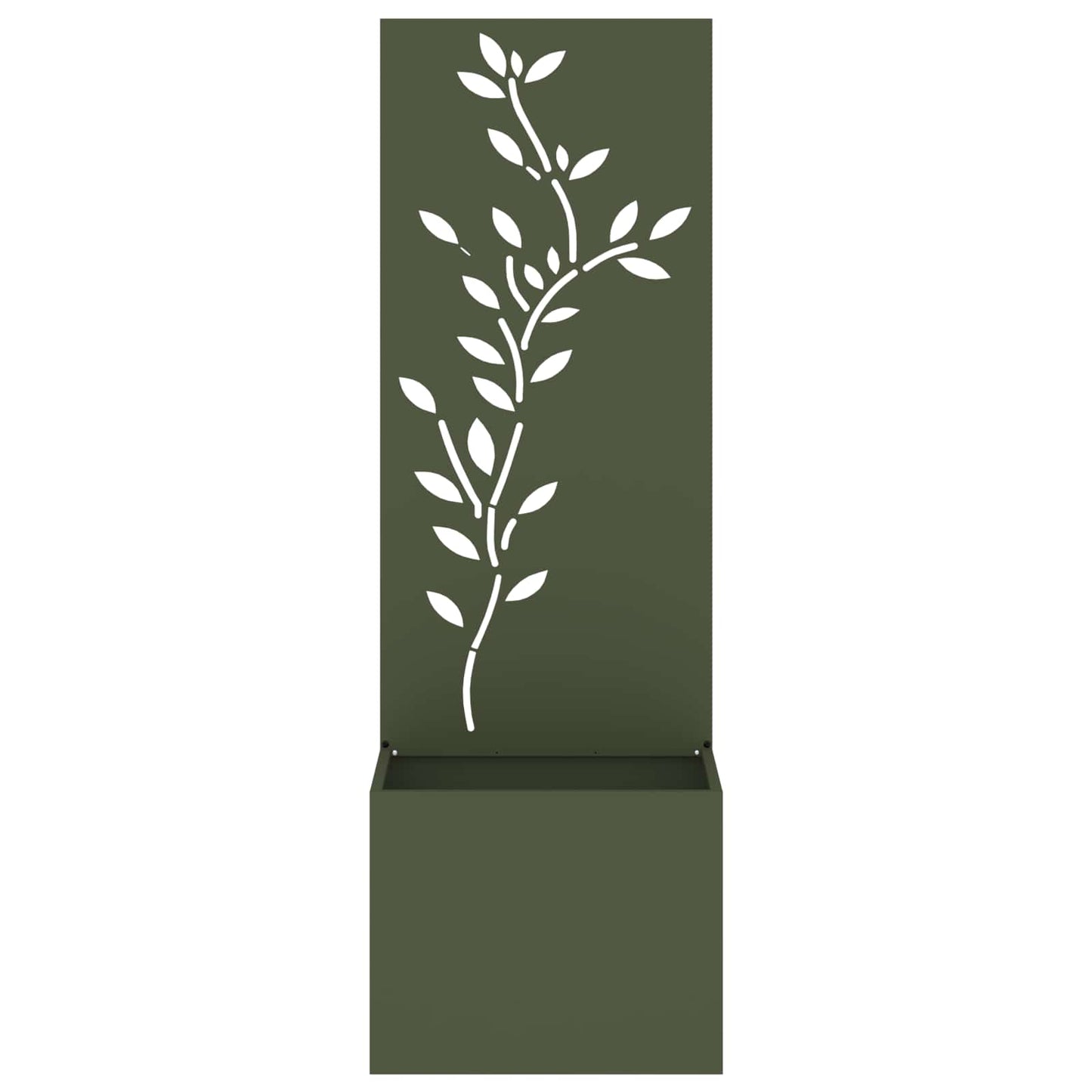 Vidaxxl brise-vue de jardin vert olive 50 x 140 cm acier laminé à froid