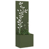 Vidaxxl brise-vue de jardin vert olive 50 x 140 cm acier laminé à froid