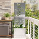 Vidaxxl brise-vue de jardin fleurs argent 50 x 140 cm acier inoxydable