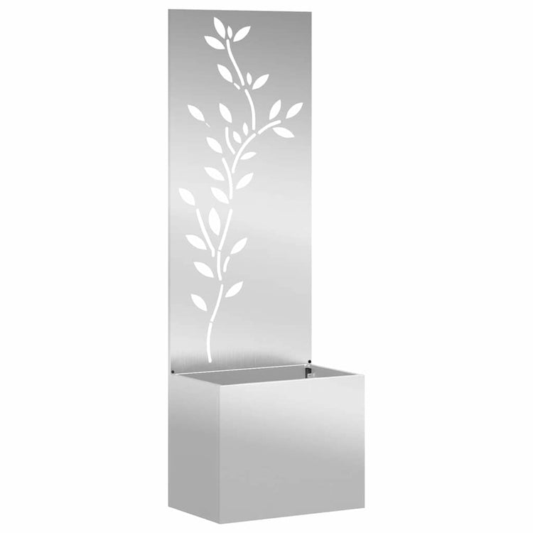 VidaXL brise-vue de jardin fleurs argent 50 x 32 x 150 cm