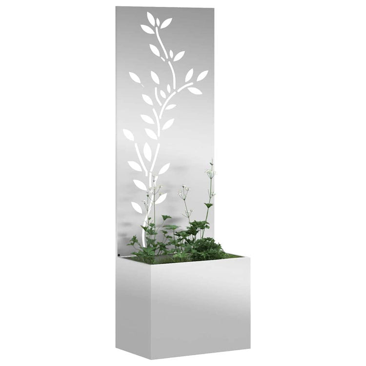 VidaXL brise-vue de jardin fleurs argent 50 x 32 x 150 cm