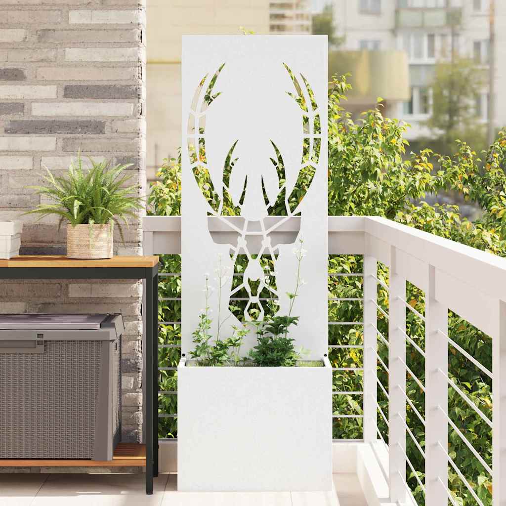 VidaXL brise-vue de jardin blanc 50 x 140 cm acier laminé à froid