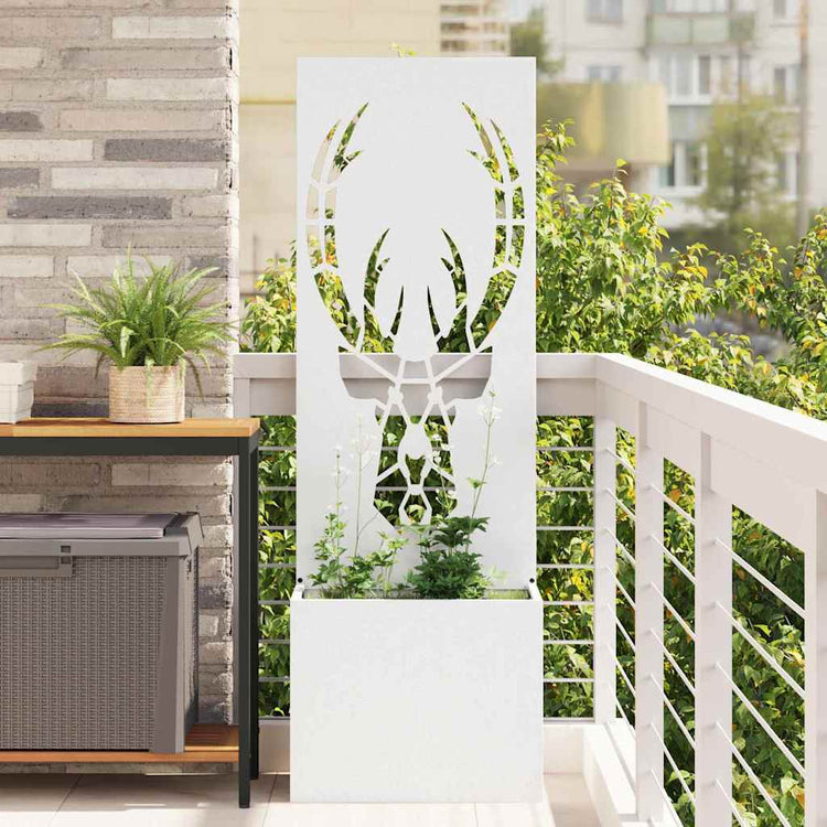 VidaXL brise-vue de jardin blanc 50 x 140 cm acier laminé à froid