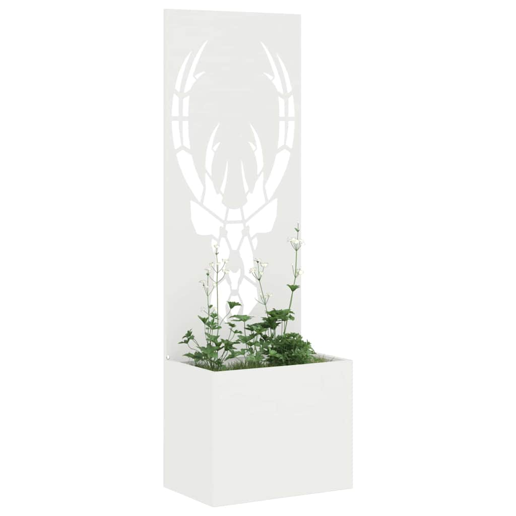 VidaXL brise-vue de jardin blanc 50 x 140 cm acier laminé à froid
