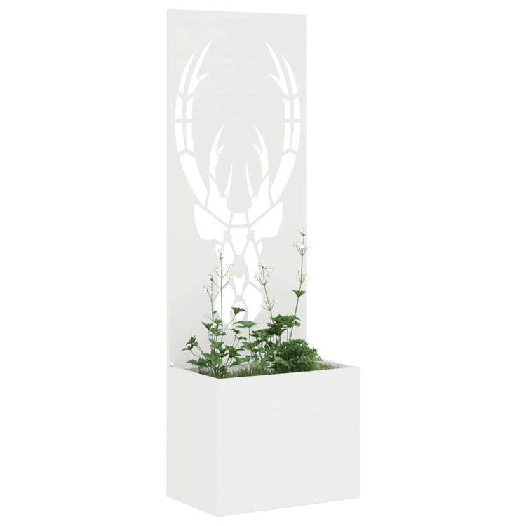 VidaXL brise-vue de jardin blanc 50 x 140 cm acier laminé à froid