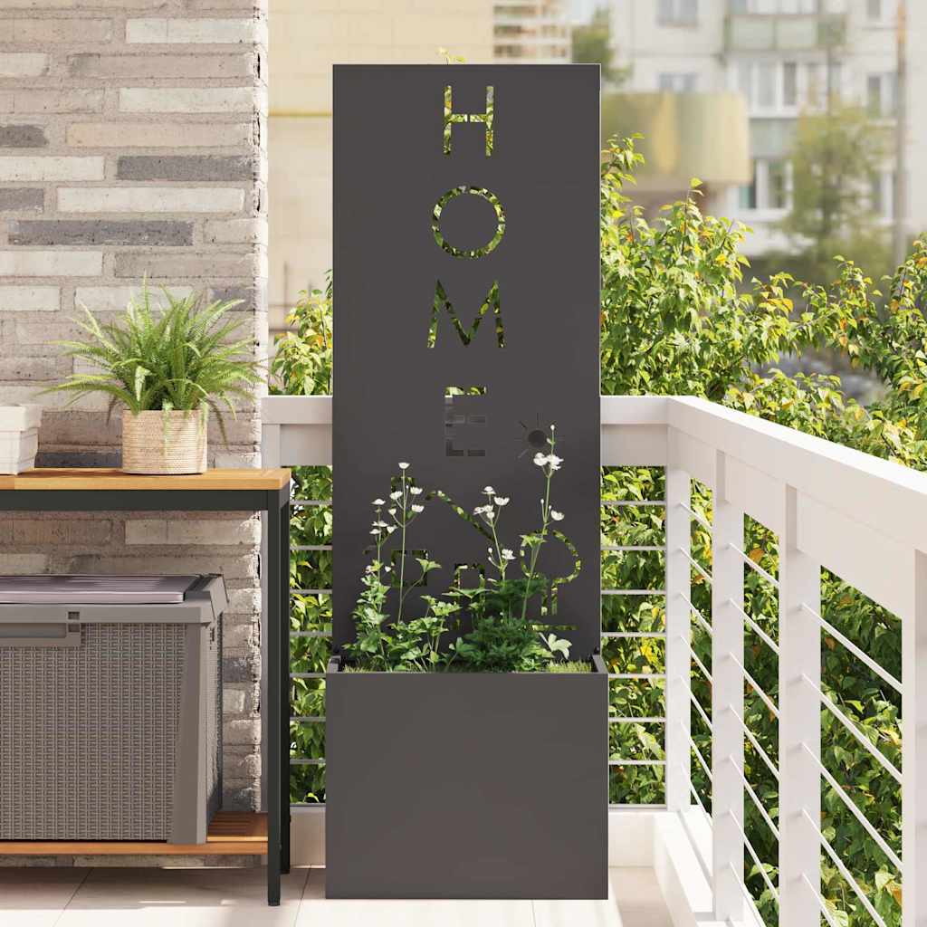 Vidaxxl brise-vue de jardin noir 50 x 140 cm acier laminé à froid