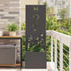 Vidaxxl brise-vue de jardin noir 50 x 140 cm acier laminé à froid