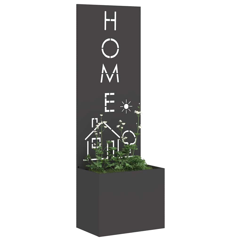 Vidaxxl brise-vue de jardin noir 50 x 140 cm acier laminé à froid