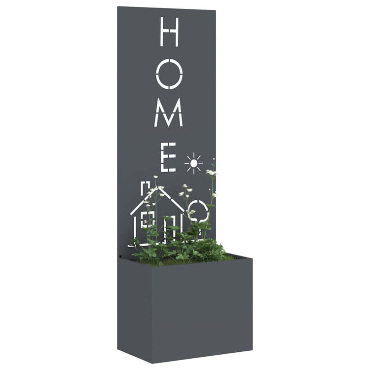 Vidaxxl brise-vue de jardin anthracite 50 x 140 cm acier laminé à froid