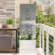 VidaXL brise-vue de jardin chantourné argent 50 x 140 cm acier inoxydable