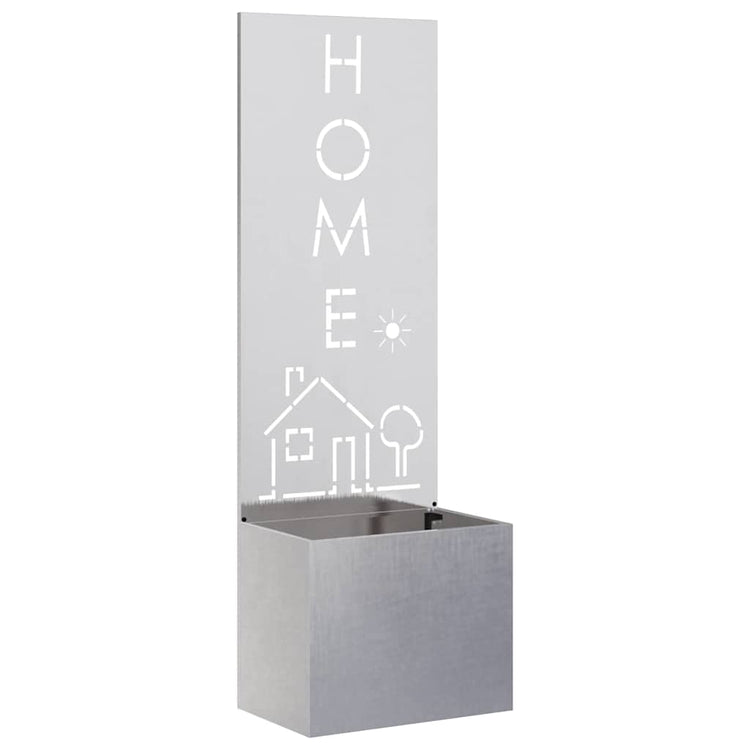 VidaXL brise-vue de jardin chantourné argent 50 x 140 cm acier inoxydable