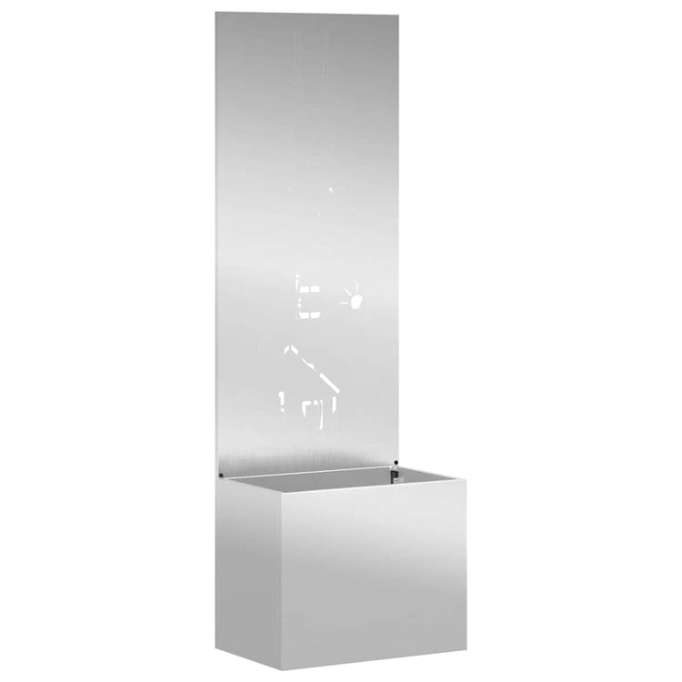 Vidaxxl brise-vue de jardin argent 50 x 140 cm en acier galvanisé