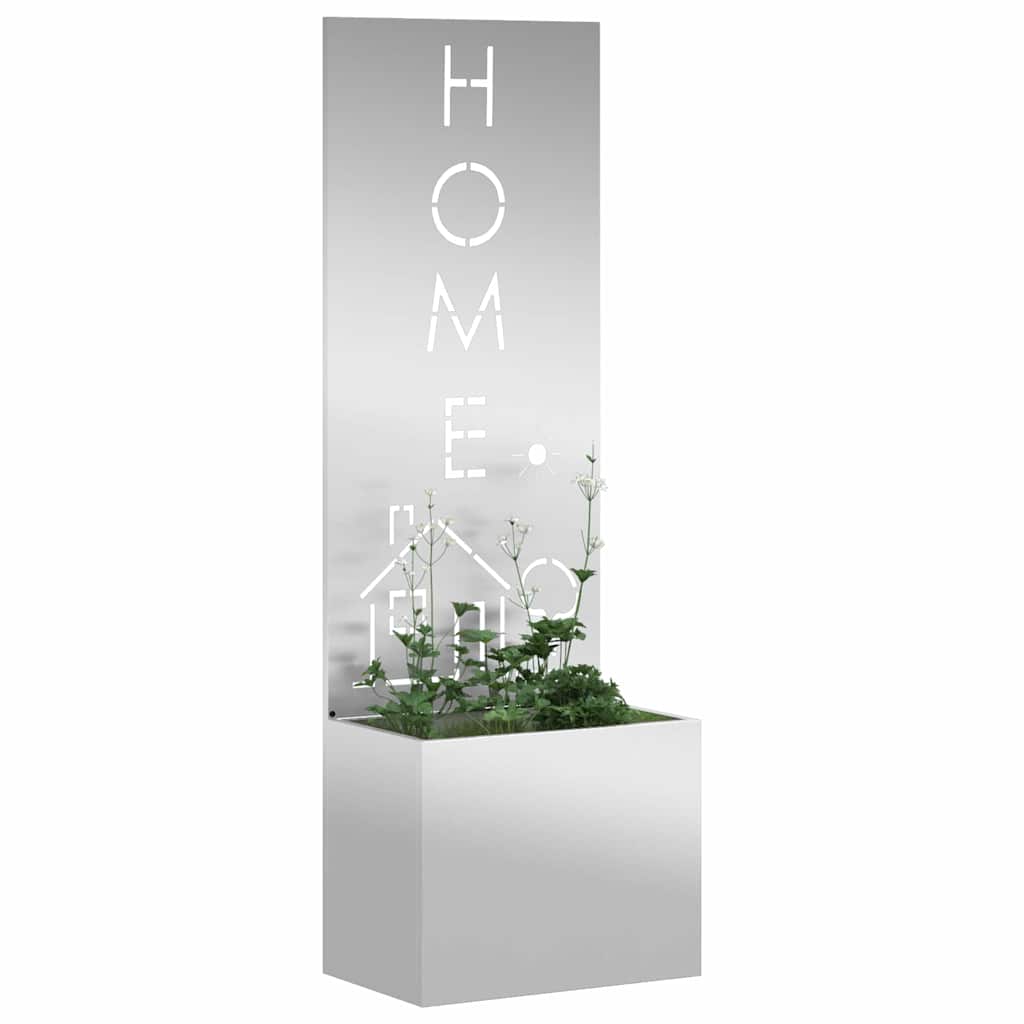 Vidaxxl brise-vue de jardin argent 50 x 140 cm en acier galvanisé