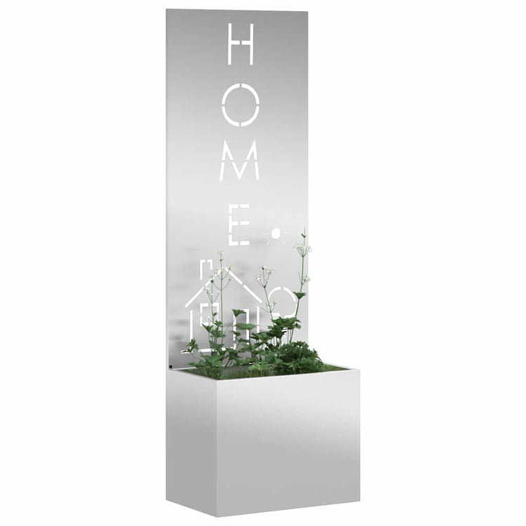 Vidaxxl brise-vue de jardin argent 50 x 140 cm en acier galvanisé