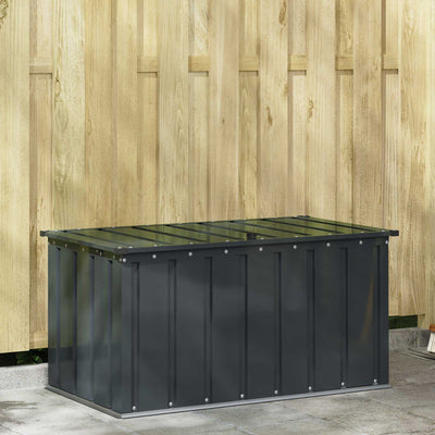 Vidaxxl boîte de rangement de jardin noir 101 x 56,5 x 50 cm acier