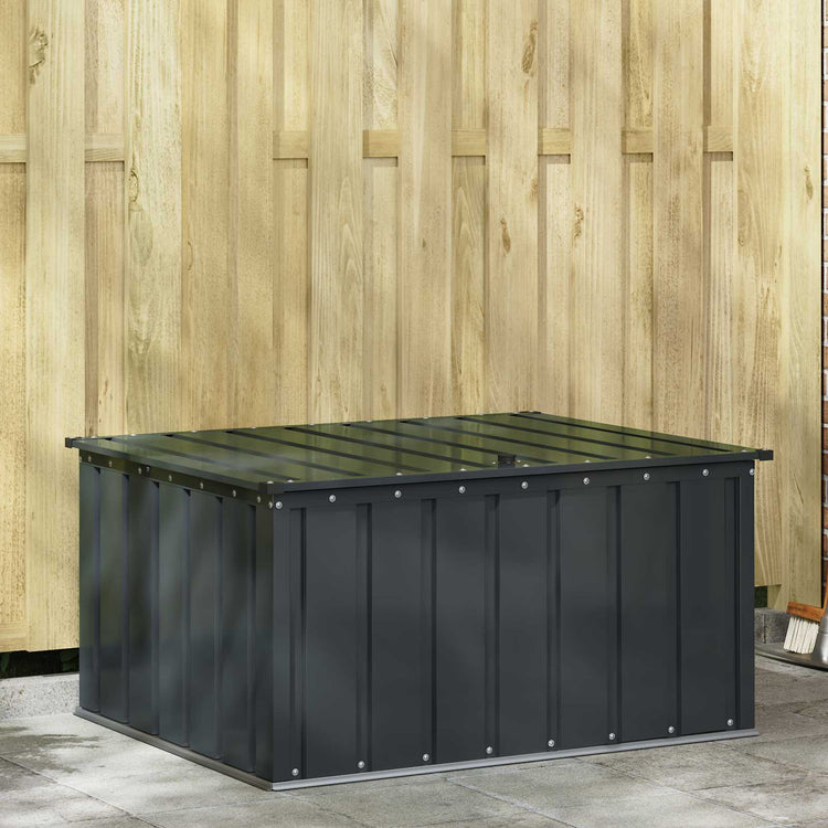 Vidaxxl boîte de rangement de jardin noir 101 x 82 x 50 cm acier