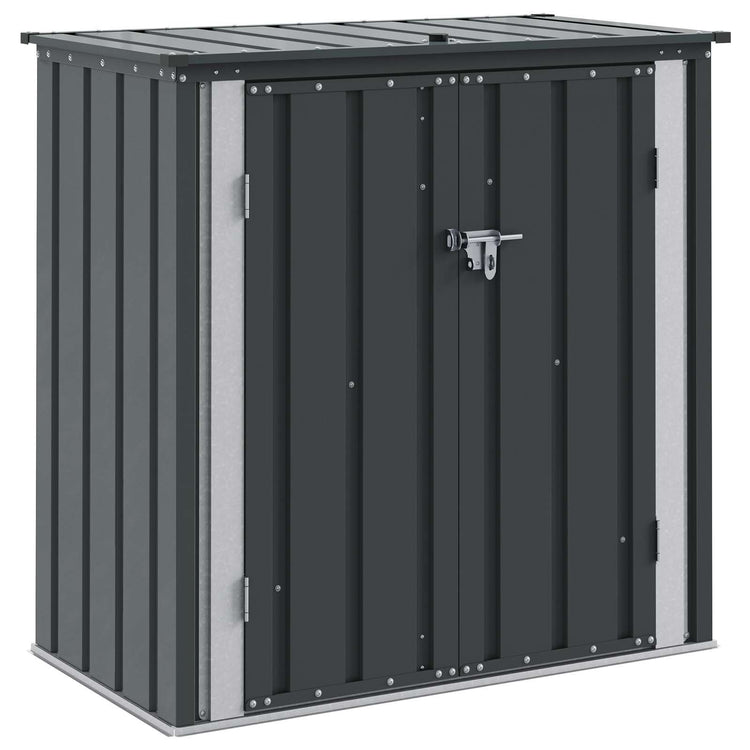 Vidaxxl boîte de rangement de jardin noir 101,5 x 57 x 100,5 cm acier