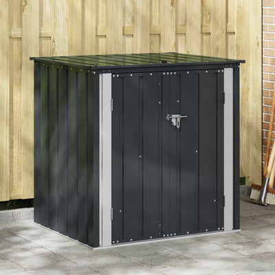 VidaXL boîte de rangement de jardin noir 101,5 x 82 x 100 cm acier