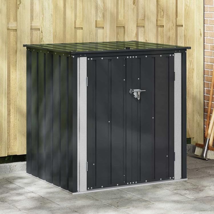 VidaXL boîte de rangement de jardin noir 101,5 x 82 x 100 cm acier