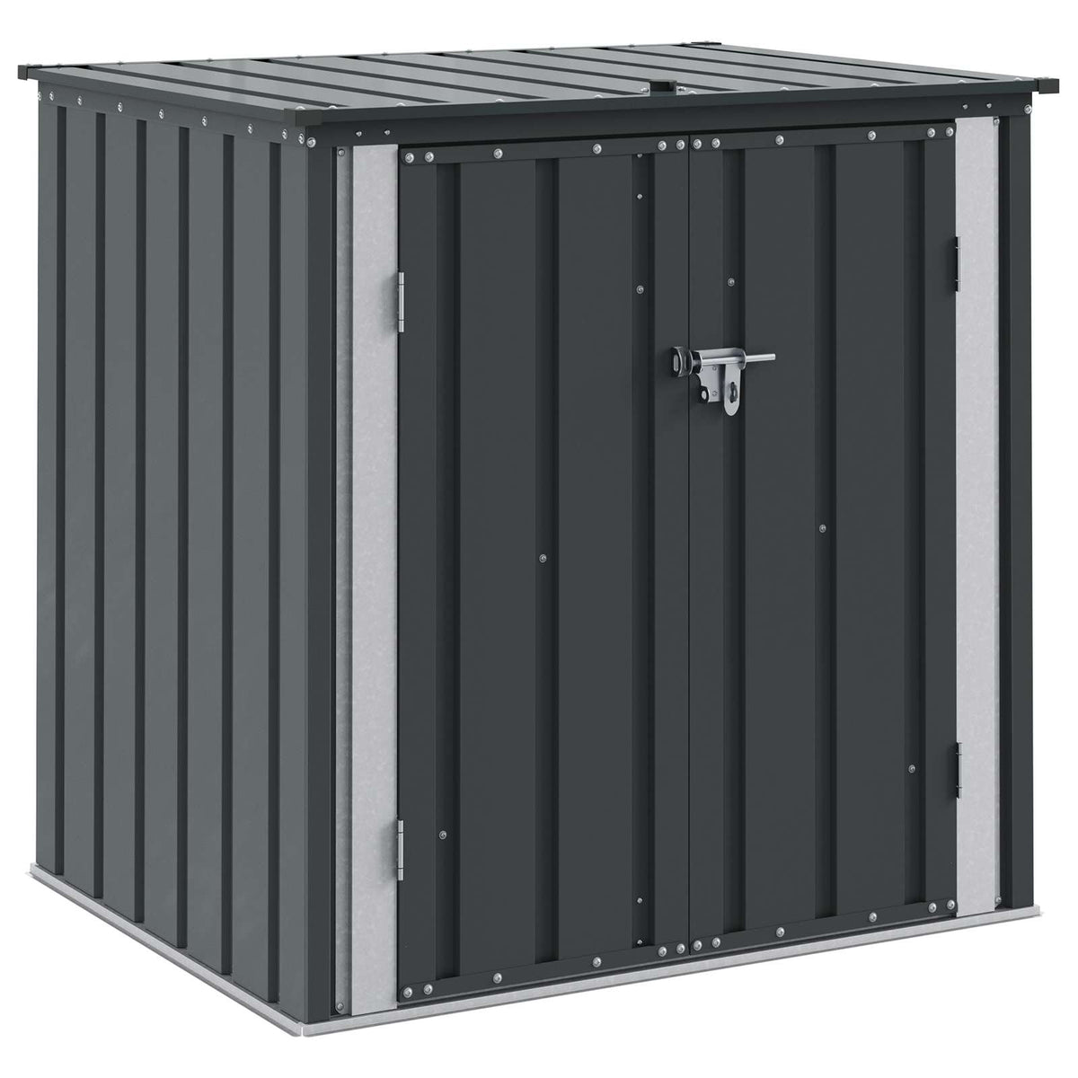 VidaXL boîte de rangement de jardin noir 101,5 x 82 x 100 cm acier