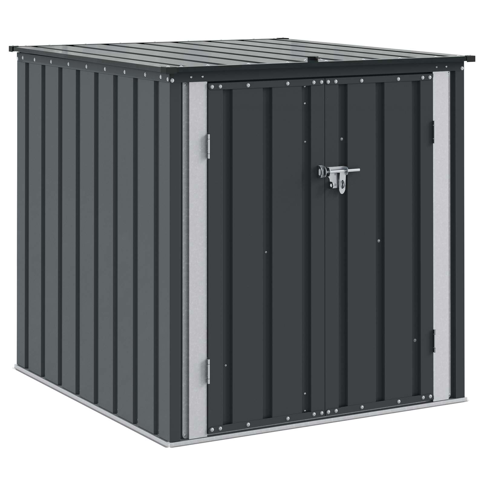 VidaXL boîte de rangement de jardin noir 101,5 x 107 x 100 cm acier