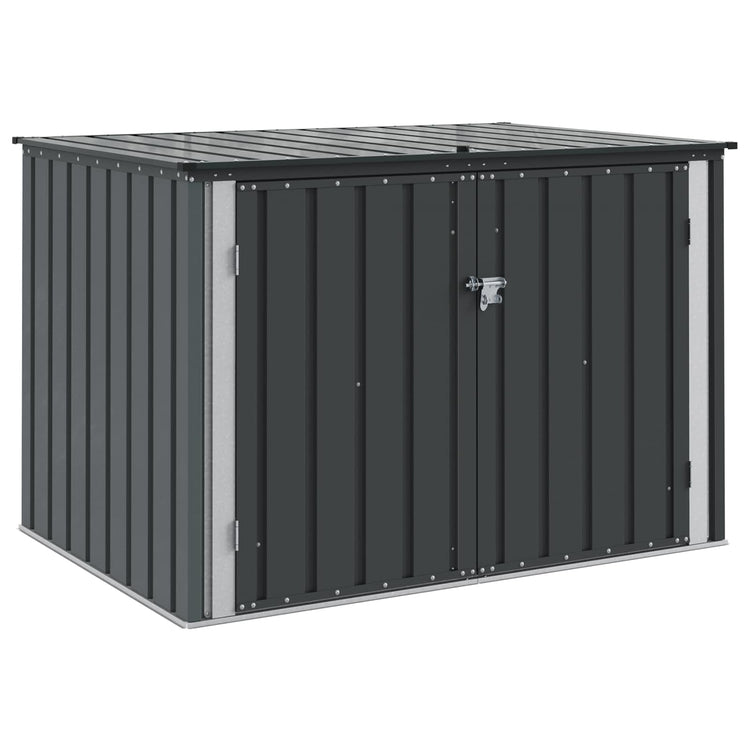 VidaXL boîte de rangement de jardin noir 151,5 x 107 x 100 cm acier