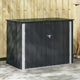 Vidaxxl boîte de rangement de jardin noir 151,5 x 82 x 110,5 cm acier
