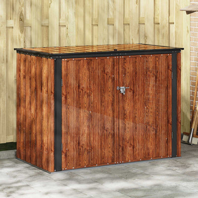 Vidaxx boîte de rangement de jardin marron 151,5 x 82 x 110,5 cm acier