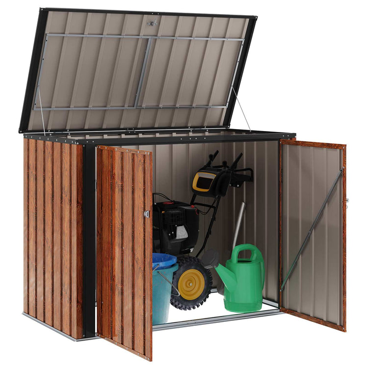Vidaxx boîte de rangement de jardin marron 151,5 x 82 x 110,5 cm acier