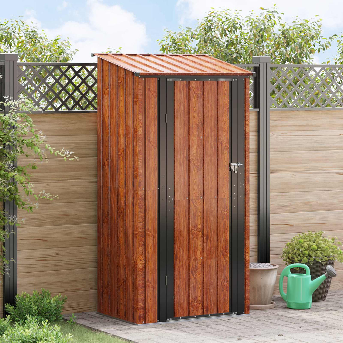 Vidaxx abris de jardin marron 103 x 74 x 200 cm métal