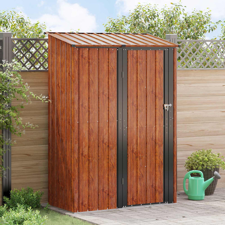 Vidaxx abris de jardin marron 140,5 x 74 x 200 cm métal
