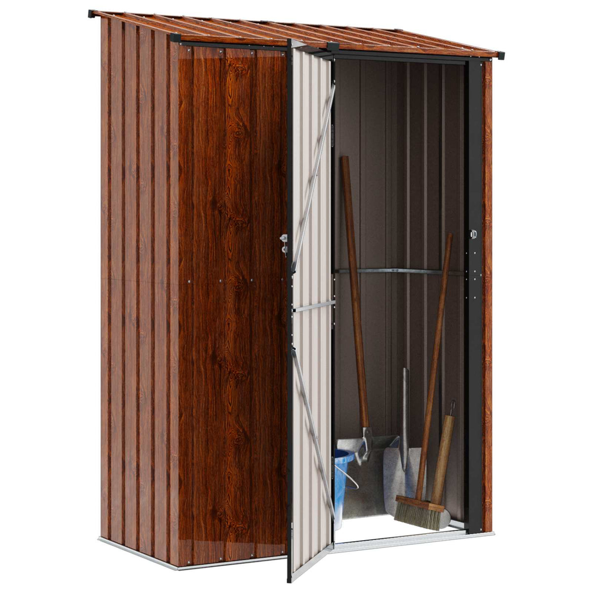 Vidaxx abris de jardin marron 140,5 x 74 x 200 cm métal