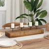 Vidaxx bougeoir naturel 50 x 15 x 10 cm bois de teck massif