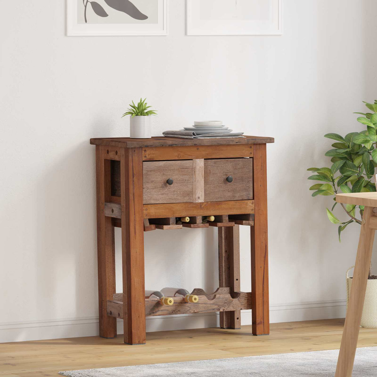 Meuble Vidaxx marron 60 x 30 x 70 cm bois massif recyclé